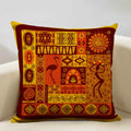 Axyaa African Dance Oil Painting Cushion Cover 45x45cm for Home Living Room Decor