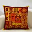 Axyaa African Dance Oil Painting Cushion Cover 45x45cm for Home Living Room Decor