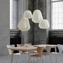 Axyaa Silk Pendant Lights: Nordic Wabi Sabi LED Hanging Lamp for Home Decor
