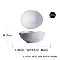 Axyaa Nordic Ceramics Irregular Shape Bowls Plates Set