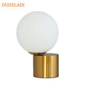 Axyaa Glass Ball Brass Table Lamp for Living Room Bedroom Study Bedside