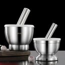 Axya 304 Stainless Steel Garlic Masher Stone Mortar for Household Grinding