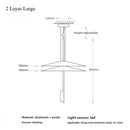Axyaa Flamingo Acrylic LED Chandelier: Nordic Design for Living Room, Restaurant, Bar