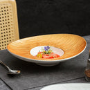 Axyaa Gold Ingot Straw Hat Plate: High-Grade Ceramic Western Restaurant Dessert Plate