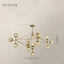 Axyaa Glass Chandelier: Industrial Retro Loft Living Room Lighting Fixtures