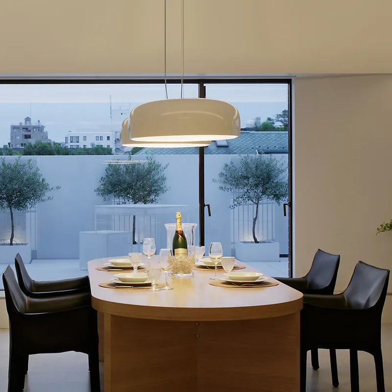 Axyaa Black Nordic Suspension Light: Modern Minimalist Dining Room LED Lighting