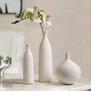 Axyaa White Ceramic Vase for Living Room Decor or Dining Table Centerpiece
