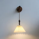 Axyaa Luxury Vintage LED Wall Lights with White PMMA Umbrella Shade