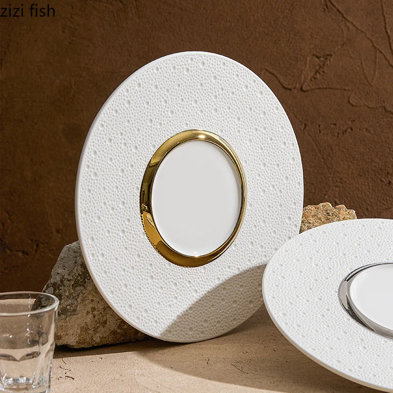 Axya Ceramic Dinner Plate Set Steak Sushi Sashimi Dish Restaurant Tableware