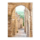 Tuscany Bellagio Town Canvas Painting by Axyaa - Mediterranean Rural Nordic Wall Art