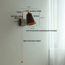 Axyaa Rotatable Vintage LED Wall Sconce Walnut Wood Loft Bedroom Light