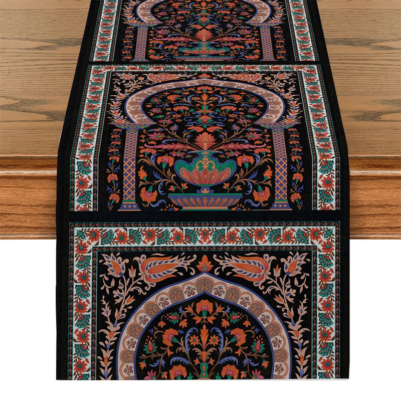 Axyaa Floral Table Flag Runner for Elegant Home Decor