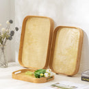 Axyaa Bamboo Cotton Tray: Portable Tea Set for Home, Hotel and Restaurant