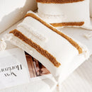 Axyaa Boho Beige Brown Jacquard Embroidery Pillowcase 45X45cm