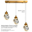 Axyaa Gold Wire K9 Crystal Chandeliers for Bedroom, Balcony, Bar Room Lighting