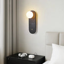 Axyaa Nordic Minimalism LED Wall Lamps Black Travertine Stair Lights for Bedroom & Bathroom