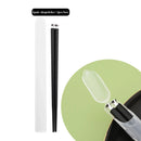 Axyaa Black Silver Alloy Chopsticks Set with Storage Box - Korean Style Sushi Chopsticks