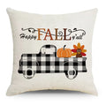 Axyaa Autumn Pumpkin Cushion Cover 18x18 Inches - Modern Thanksgiving Decor Pillowcase