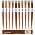 Axyaa Japanese Ironwood Chopsticks Set, Non-Slip Bohemian Style Sushi Tableware
