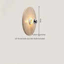 Axyaa Wabi Sabi LED Wall Lamp Circular Yellow Travertine Bedroom Bathroom Mirror Light