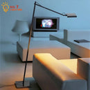 Axyaa Industrial Swing Arm Floor Lamp with Dimming Touch Switch for Modern Living Spaces