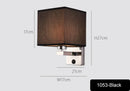 Axyaa Fabric Shade LED Wall Lamp Modern Reading Light for Bedroom Living Room