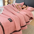 Axyaa Solid Color Class A Thickened Fleece Sofa Blanket
