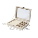 Axyaa Velvet Jewelry Box Organizer with Lock - Jewelry Display Storage Case