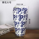 Axyaa Blue White Retro Vase: New Chinese Advanced Flower Feeling Device