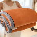 Axyaa Warm Fleece Jacquard Blanket - Multifunctional & Thick Winter Sofa Nap Sheet