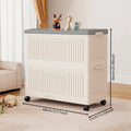 Axyaa Foldable Toy Storage Bin with Wheels - Large Capacity for Bedroom & Living Room