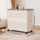 Axyaa Foldable Toy Storage Bin with Wheels - Large Capacity for Bedroom & Living Room