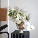 Axyaa Irregular Grain Ceramic Spherical Vase for Home Decor & Floral Arrangements