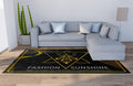 Axyaa Geometric Plaid Striped Print Carpet for Home Living Room and Bedroom Decor