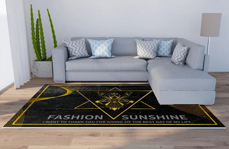 Axyaa Geometric Plaid Striped Print Carpet for Home Living Room and Bedroom Decor