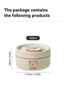 Axyaa Bear Stainless Steel Thermal Lunch Box - Leak Proof Bento Container
