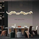 Axyaa Luxury Wave LED Pendant Lamp Acrylic Chandelier for Home Decor