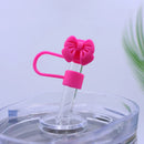 Axyaa Silicone Bow Straw Covers for Stanley Thermos Cup, 10mm Cute Tumbler Accessories
