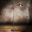 Axyaa Metallic LED Floor Lamp - Modern Retro Style Lighting for Living Room Bedroom