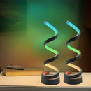 Spiral Colorful Desktop Lamp with Three-Color Dimming and USB, Ideal for Any Room by Axyaa