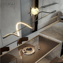 Axyaa Luxury LED Pendant Light: Sleek White/Black Design for Home & Office Décor