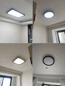 Axyaa Walnut LED Ceiling Lamp for Modern Living Room Dining Bedroom Study
