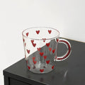 Axyaa Glittered Handle Glass Mug Cup with Bow Print - 500ml Glassware