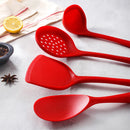 Axyaa Silicone Kitchen Utensil Set: Spatula, Ladle, Slotted Spoon, Non-Stick Cooking Tools