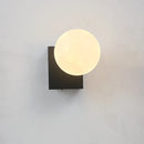 Axyaa Modern LED Glass Wall Sconce - Gold/Black Iron Light