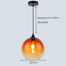 Axyaa Nordic Glass Bubble Pendant Light - Retro Industrial E27 Lamp for Home, Kitchen, Cafe