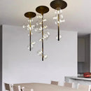 Axyaa Nordic LED Bubble Chandelier: Clear Glass Ball Pendant for Dining Room