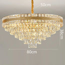 Axyaa Crystal Chandelier Pendant Light for Living & Dining Room, Luxury Ceiling Lighting