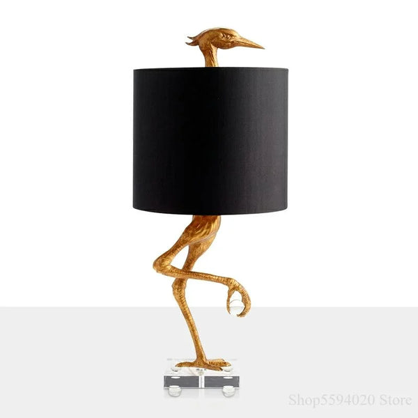 Axyaa Ostrich Table Lamp Modern Art Home Decor Light for Living Room & Bedroom
