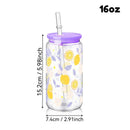 Axyaa Bow Flower Plastic Water Bottle with Wooden Lid and Straw